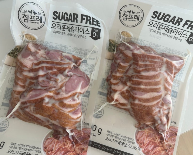 제품후기 : 오리고기 별미지 참프레 슈가프리 오리훈제 슬라이스