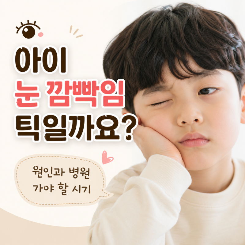 아이 눈 깜빡임 틱, 원인과 병원 가야 할 시기 (엄마 경험담)