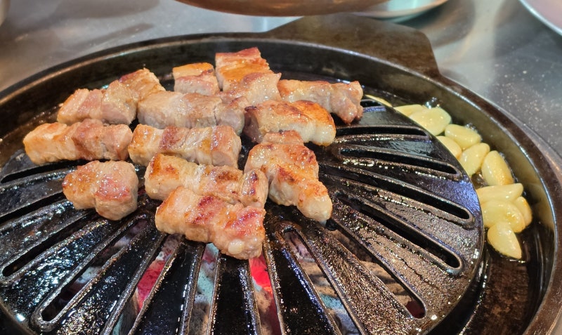 [신도림역 고기집, 구로고기집, 신도림밥집 ] 상상갈비 : 한돈생삼겹살 & 된장찌개