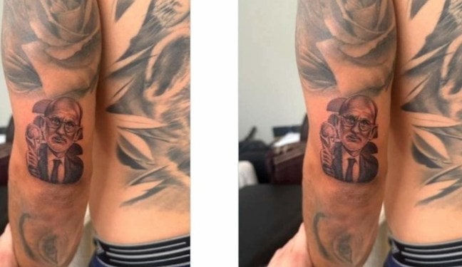쿠쿠레야, 왼팔에 데 라 푸엔테 감독 얼굴 새겼다...월드컵 우승 공약 지킨 전말