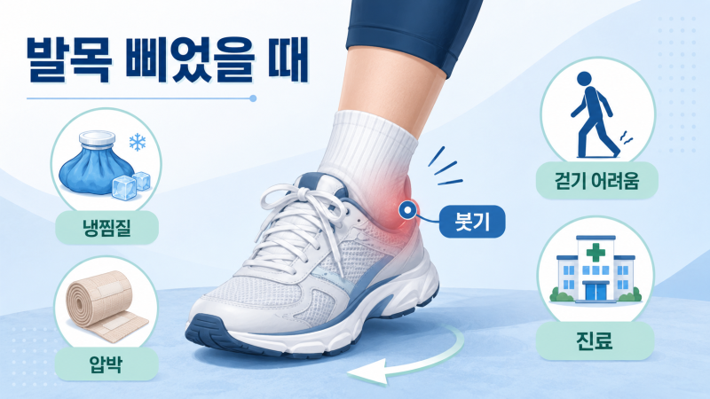 발목 삐었을 때 병원 가야 할까
