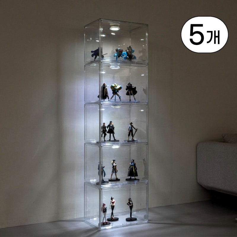 잘 나가는 제품 피규어장 McEDA 아크릴 케이스 가방 피규어 보관함 장식장, 특대형 투명(45x33x33....