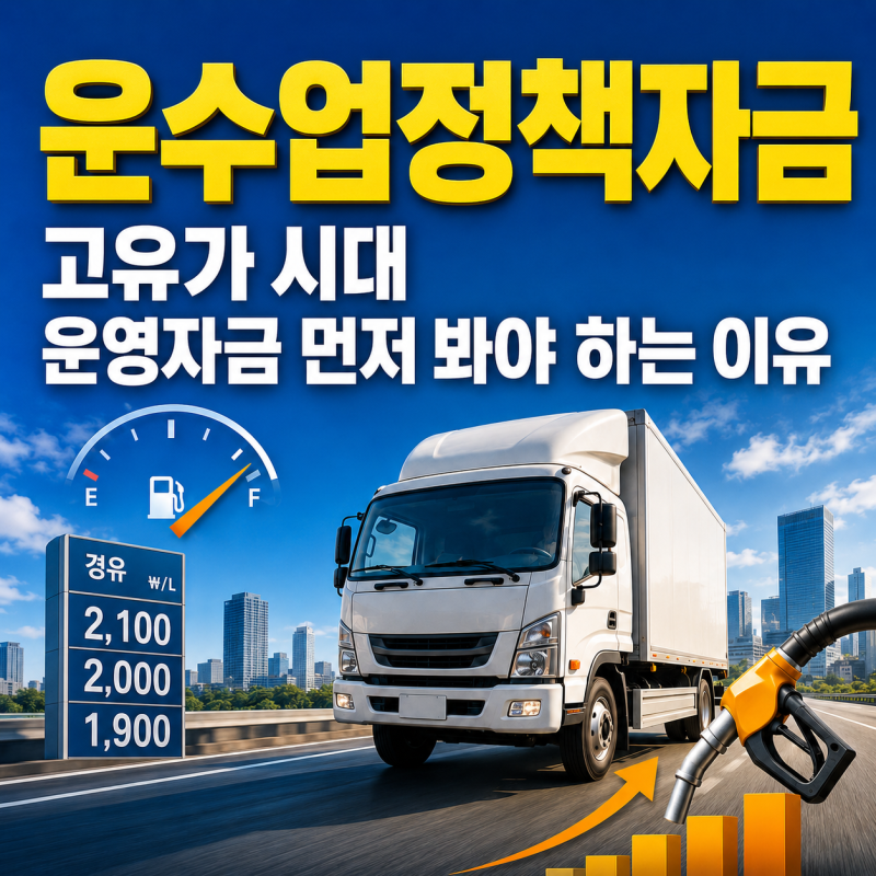 운수업정책자금, 고유가 시대 운영자금 먼저 봐야 하는 이유
