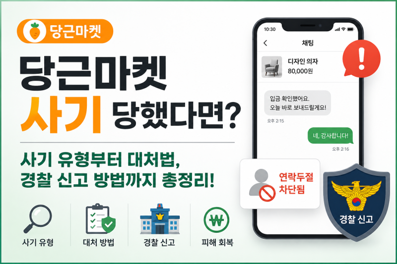 당근마켓 사기? 사기 유형부터 대처법, 경찰 신고 방법까지 총정리