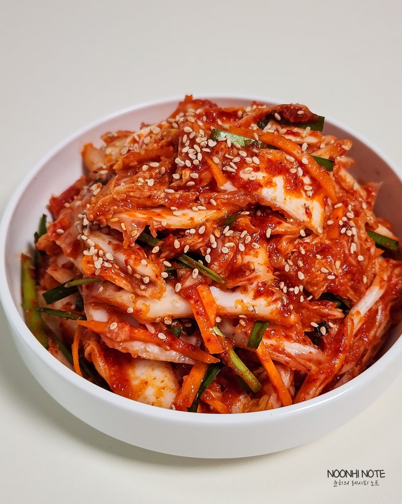 알배추 배추겉절이 레시피 여름 김치담그는법 양념