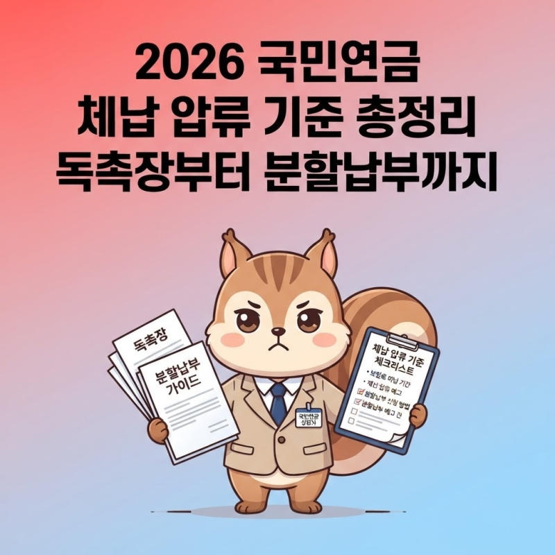 2026 국민연금 체납 압류 기준 총정리, 독촉장부터 분할납부까지
