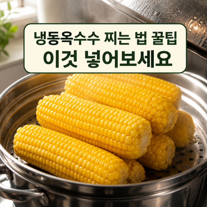 냉동옥수수 삶는법, 물에 이것 넣어 찌면 달아집니다