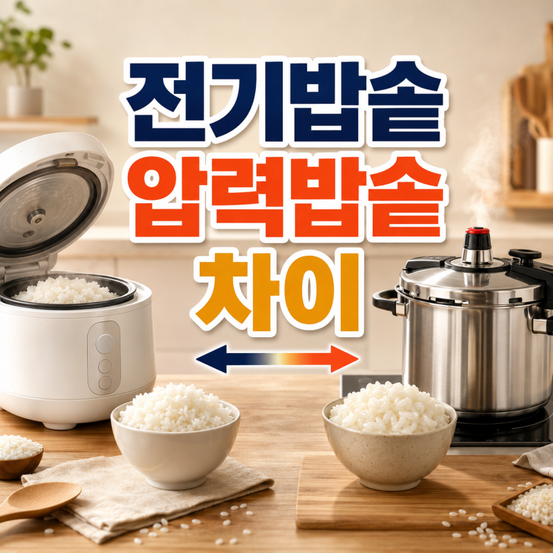 전기밥솥 vs 압력밥솥, 밥맛부터 세척 편리성까지 비교!