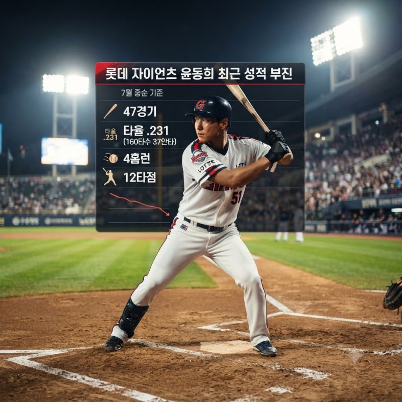 롯데 윤동희 최근 성적 부진 이유와 삼성 트레이드설 팩트체크