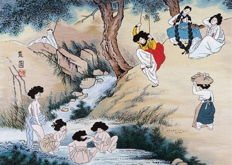 혜원 신윤복의 대표작, 《단오풍정(端午風情)》