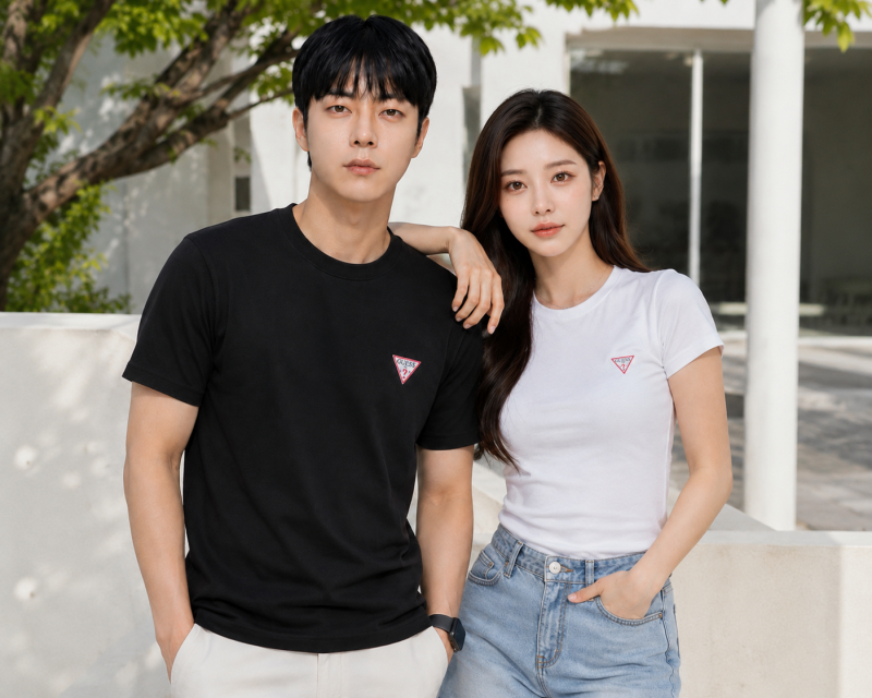 게스 반팔티 반팔 티셔츠 여성 남성 여자 사이즈 가격 추천