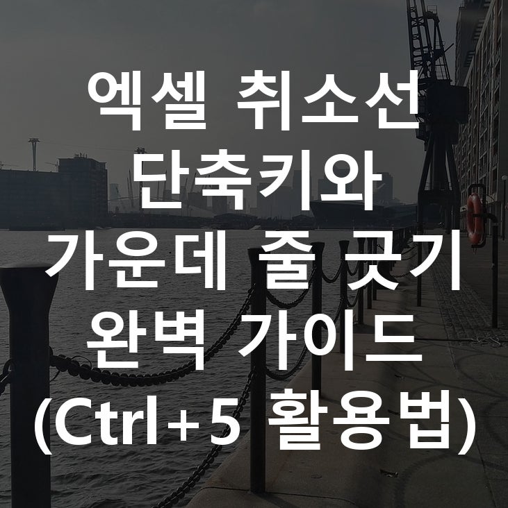 엑셀 취소선 단축키와 가운데 줄 긋기 완벽 가이드 (Ctrl+5 활용법)