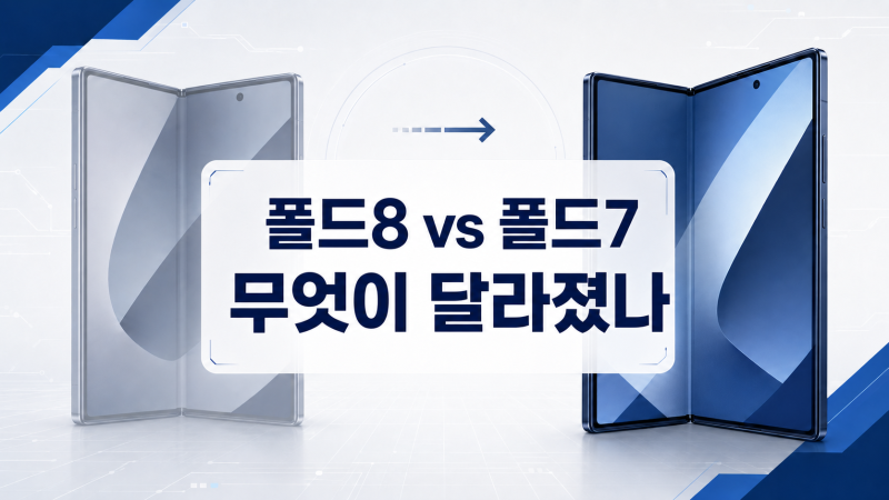 갤럭시 Z 폴드8 vs Z 폴드7 무엇이 달라졌을까? 바뀐 점 한눈에 보기