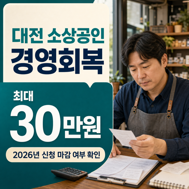 대전광역시 소상공인 30만원·근로자 50만원 쏜다