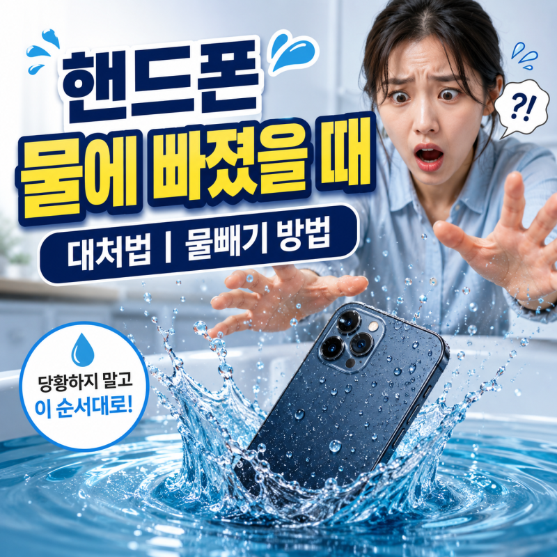 핸드폰 물에 빠졌을 때 대처법 | 물빼기 방법