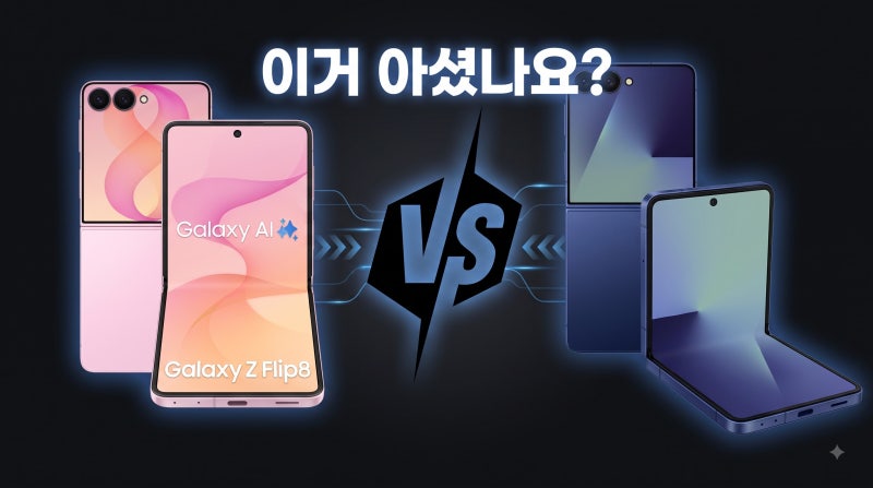 갤럭시 Z플립 8 Vs 갤럭시 Z플립7 차이점 총정리