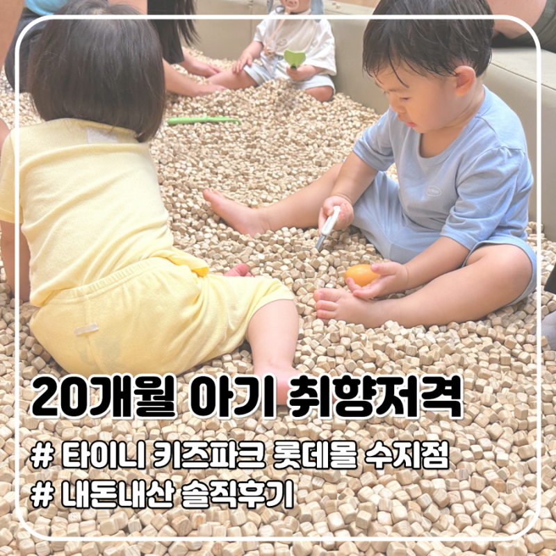 20개월 아기가 너무 좋아했던 타이니 키즈파크 롯데몰 수지점 후기 !