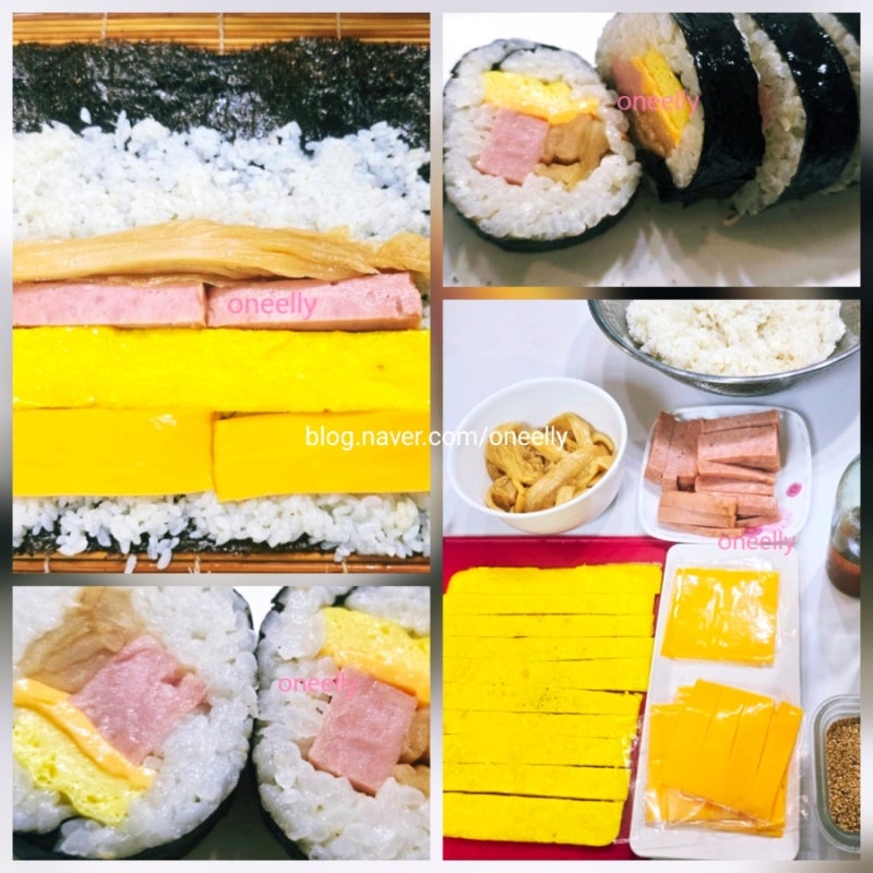 이민정 김치 김밥 레시피 스팸 치즈 묵은지 계란만 넣고 만들기 간단한 김밥 만드는법