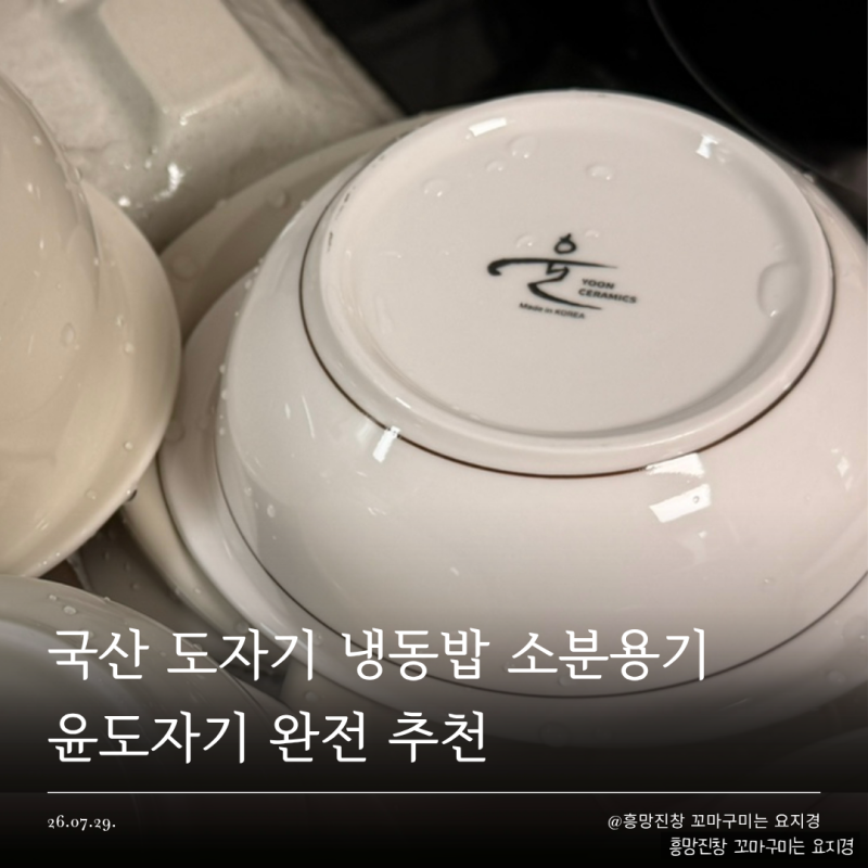 신혼부부 그릇으로 추천하고 싶은 국산 도자기 냉동밥 보관 용기, 윤도자기 구매 후기