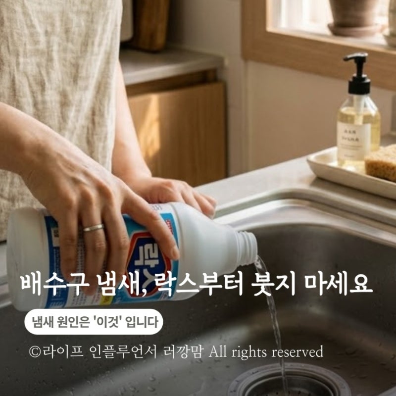 싱크대 배수구 냄새, 락스부터 붓지 마세요! 냄새 없애는 관리법