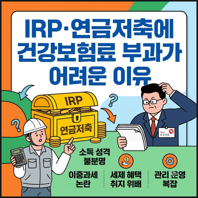 IRP·연금저축에 건강보험료 부과가 어려운 이유