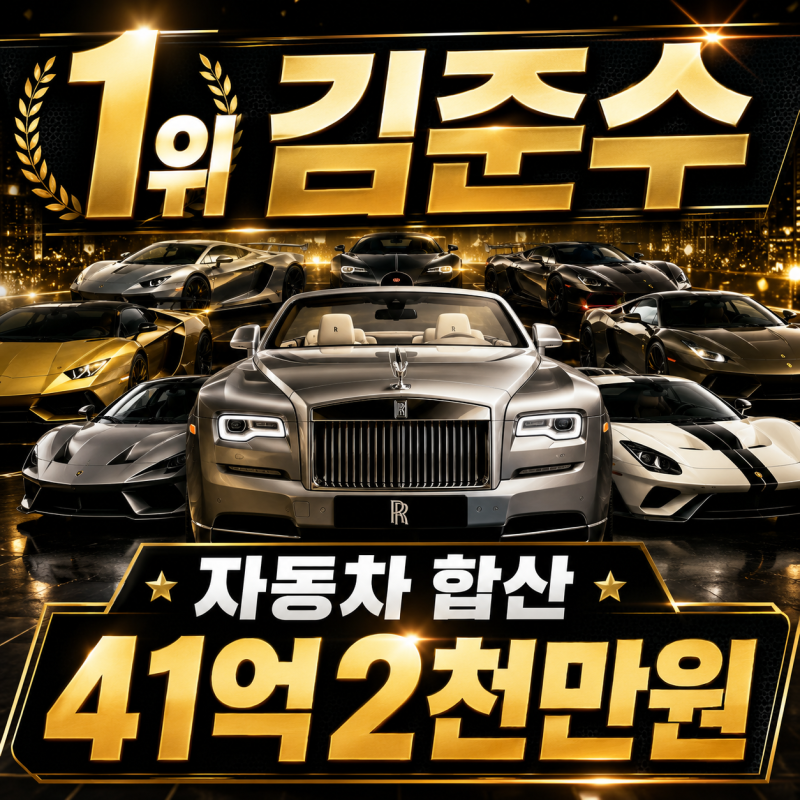 연예인 자동차 TOP 10, 합치니 141억? 반전! 1위는 김준수였다