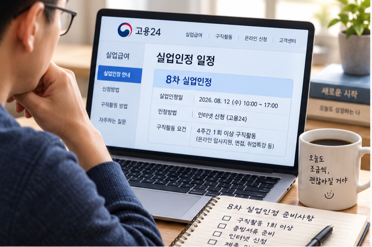 실업급여 8차 구직활동 4번 완벽 정리