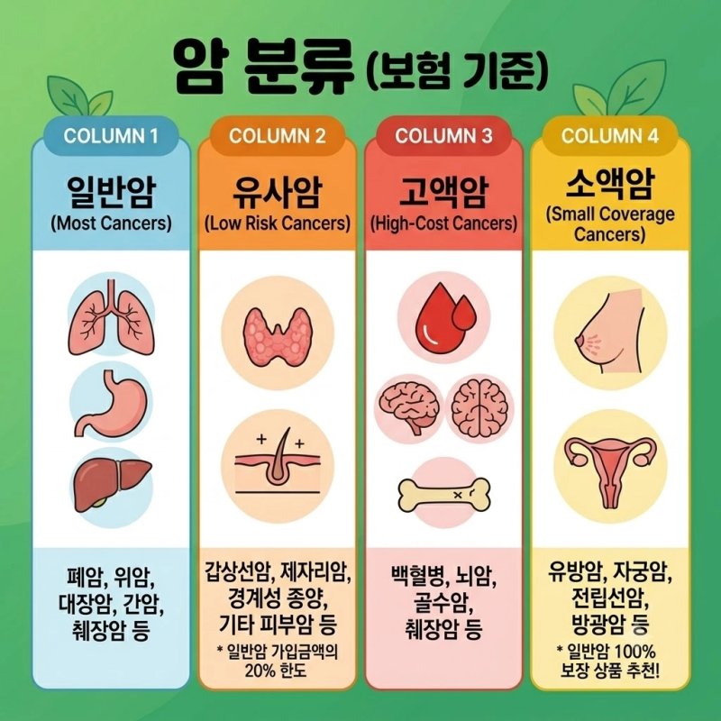 부위별로 암진단비 준비하기