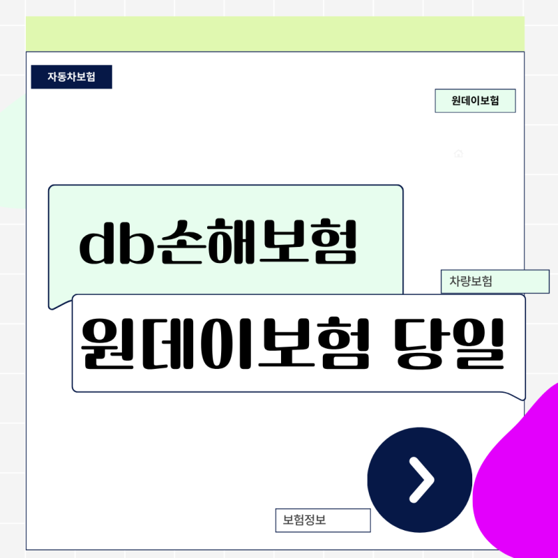 DB손해보험 원데이보험 당일 신청으로 3분 만에 급한 운전 해결하기