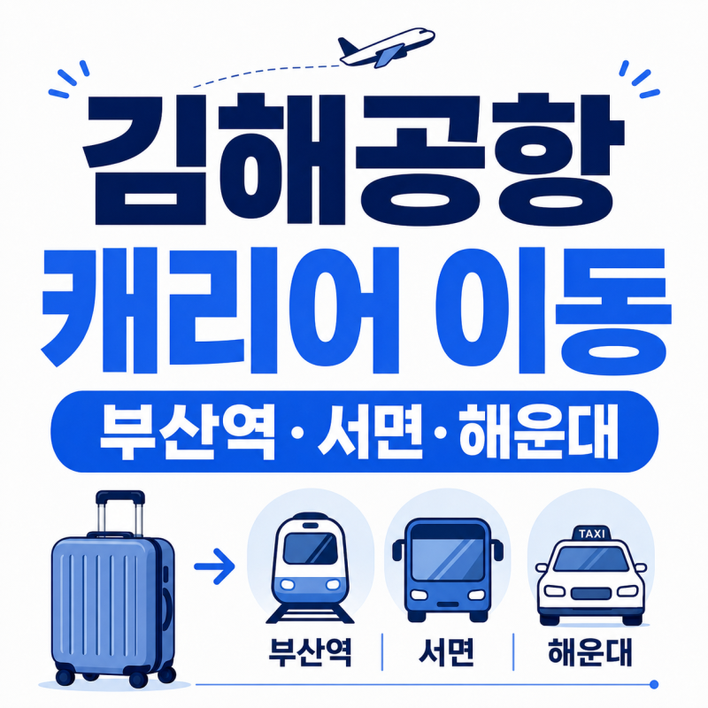 김해공항에서 부산역·서면·해운대, 캐리어 크기별 가장 편한 이동법