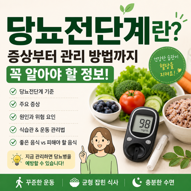 당뇨전단계란? 증상부터 관리 방법까지 꼭 알아야 할 정보