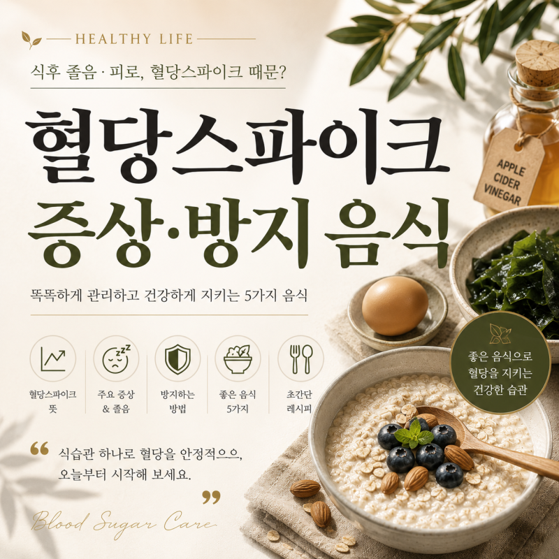 혈당스파이크뜻｜혈당스파이크 증상·졸음·방지 음식까지 총정리