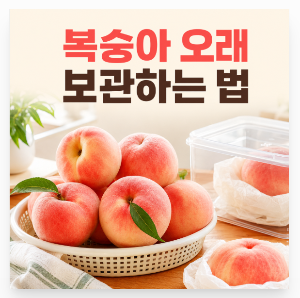복숭아 오래 보관하는 법｜씻는 시점과 냉장보관 주의사항
