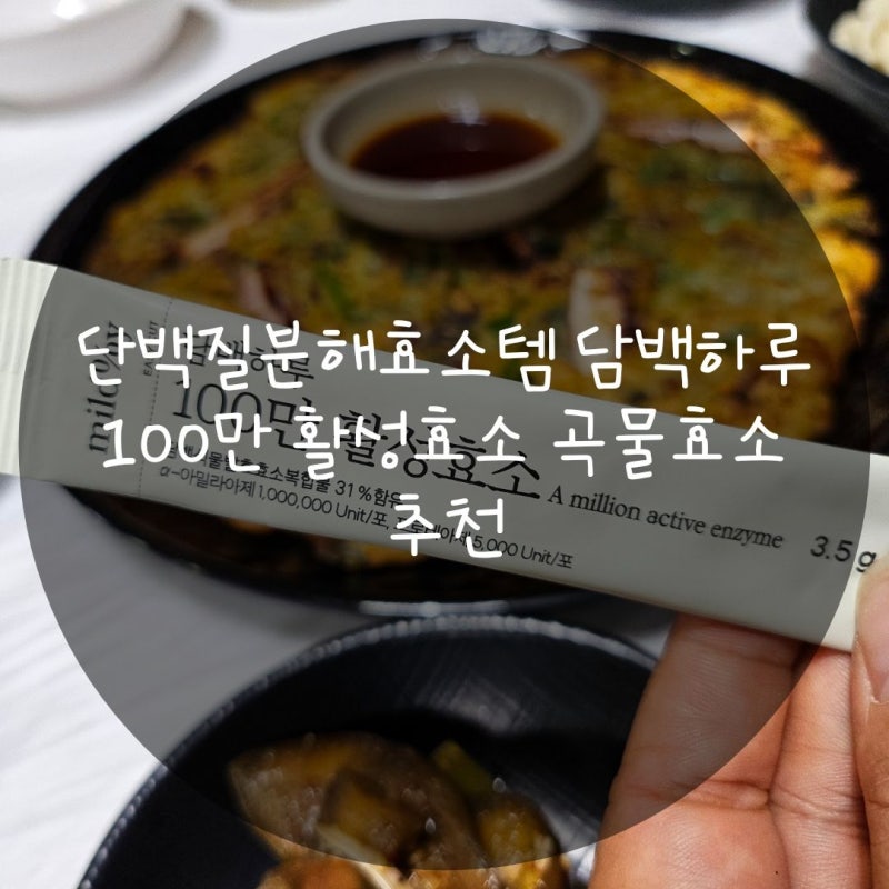 단백질분해효소템 담백하루 100만 활성효소 곡물효소 추천