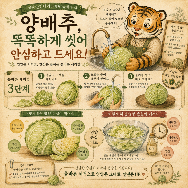 양배추 속잎 세척법, 겉잎 떼어내기로잔류농약 걱정 없이 비타민C 지키는 법 확인해봤어요