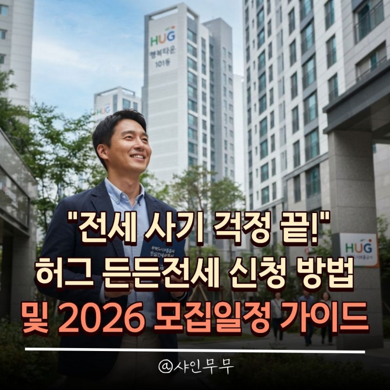 "전세 사기 걱정 끝" 허그 든든전세 신청 방법 및 2026년 모집 일정 완벽 가이드