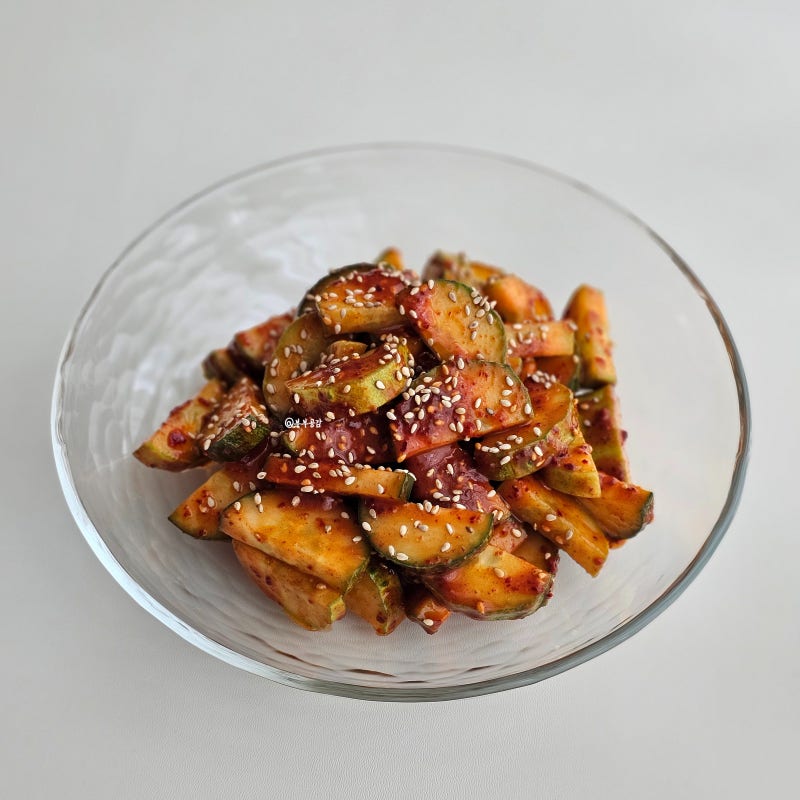 간단 오이무침 레시피 오이 1개 양념 황금레시피