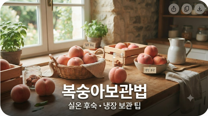 복숭아 보관법 실온 후숙 냉장 보관 팁