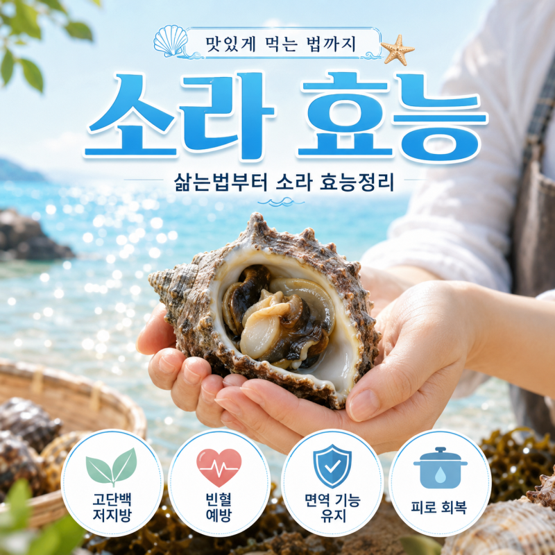 소라 손질법, 삶는법부터 소라 효능정리 다 알아 보기
