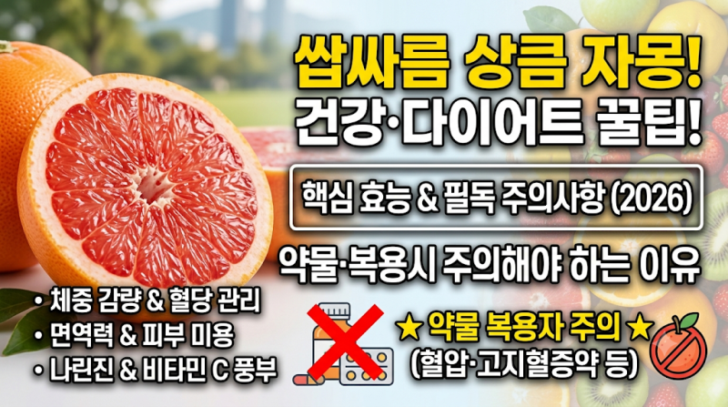 자몽 효능과 부작용, 약물 복용 시 주의해야 하는 이유