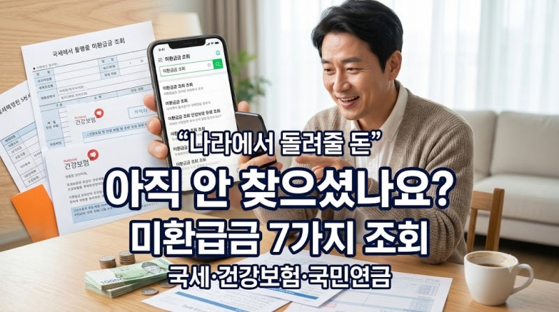 2026 정부24 미환급금 조회 숨은 돈 7가지, 국세는 5년 지나면 사라집니다