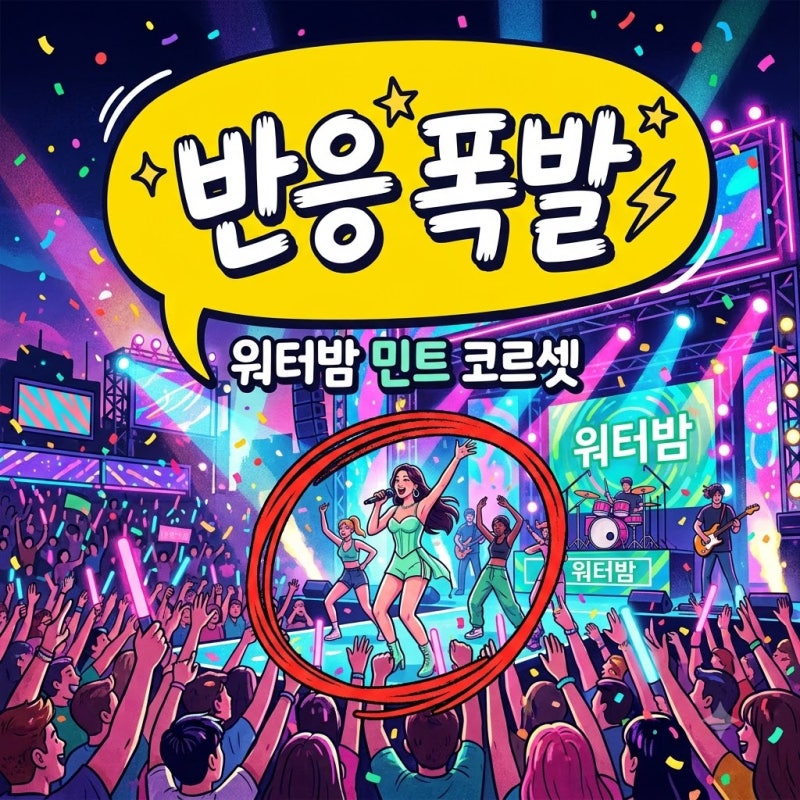 과감한데 호불호 갈렸다? 선미 워터밤 민트 코르셋 무대 의상 실물 반응..