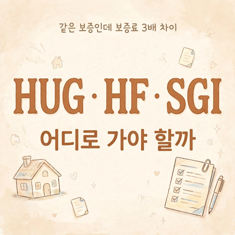 전세보증보험 어디서 들까 — HUG·HF·SGI 딱 잘라 정리
