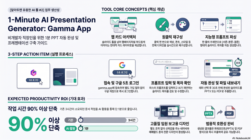 [알아두면 유용한 AI 툴 #2] [시간 절약] 1분 만에 PPT 발표 자료 완성하기, 비개발자를 위한 AI ....