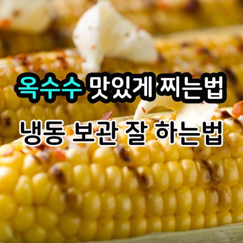 옥수수 삶는 시간 맛있게 찌는 법 냉동보관 노하우