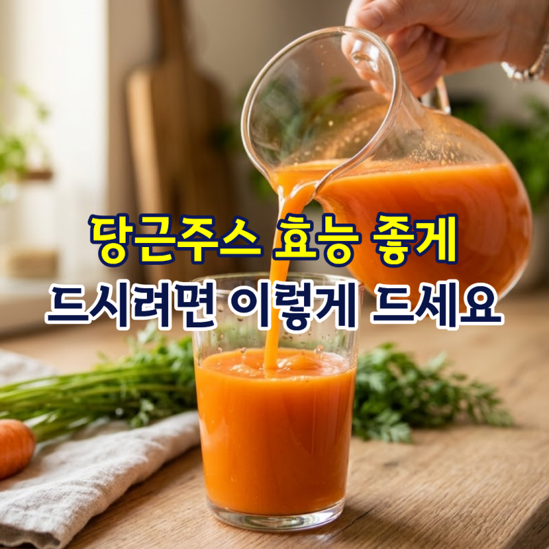 당근주스 효능 좋게 먹는 방법