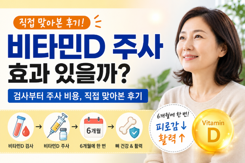 비타민D 주사 효과 있을까? 검사부터 주사 비용, 직접 맞아본 후기