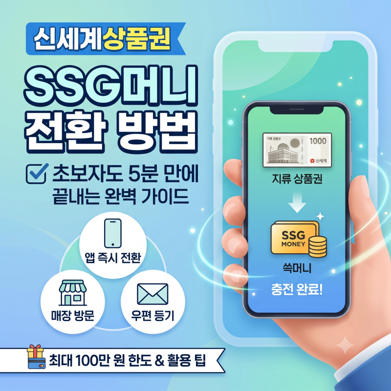 신세계상품권 'SSG머니' 전환 방법 및 온·오프라인 활용 완벽 가이드