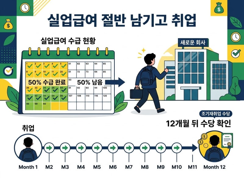 실업급여 절반 남기고 취업? 조기재취업수당
