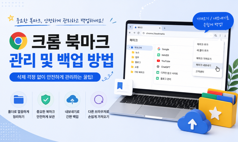 크롬 북마크 관리 및 백업 방법 – 즐겨찾기를 안전하게 보관하는 가장 쉬운 방법
